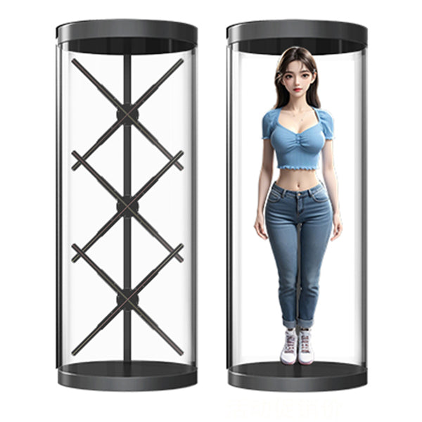 3D holographic fan cylindrical display cabinet (1x3 panel)——naked eye 3D holographic commercial advertisement cool diversion